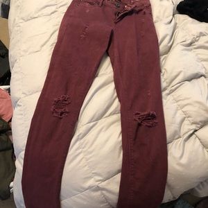 Lucky Brand sz 25 Lolita skinny, burgundy jeans